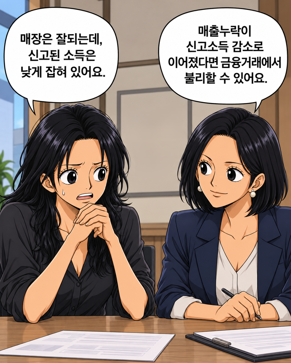 오늘 아낀 세금. 내일 발목 잡을 수 있다? EP2. 낮은 신고소득이 대출과 사업 확장에 미치는 영향 - 2컷
