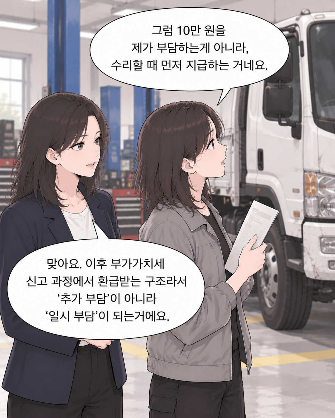 교통사고 피해자인데, 수리비 부가세를 왜 내야 하지? EP2. 같은 사업용 차인데 부가세 처리가 다른 이유 - 9컷